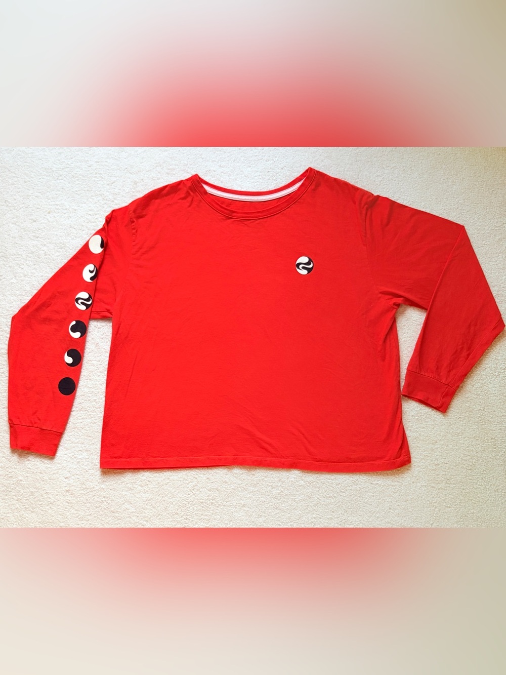 Patagonia Organic Boxy Red Long Sleeve Tee - Picture 1 of 10